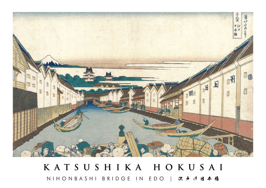 Nihonbashi-bron i Edo - Print Only frame