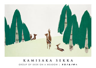 Group of Deer on a Meadow print