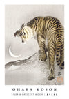 Tiger & Crescent Moon print