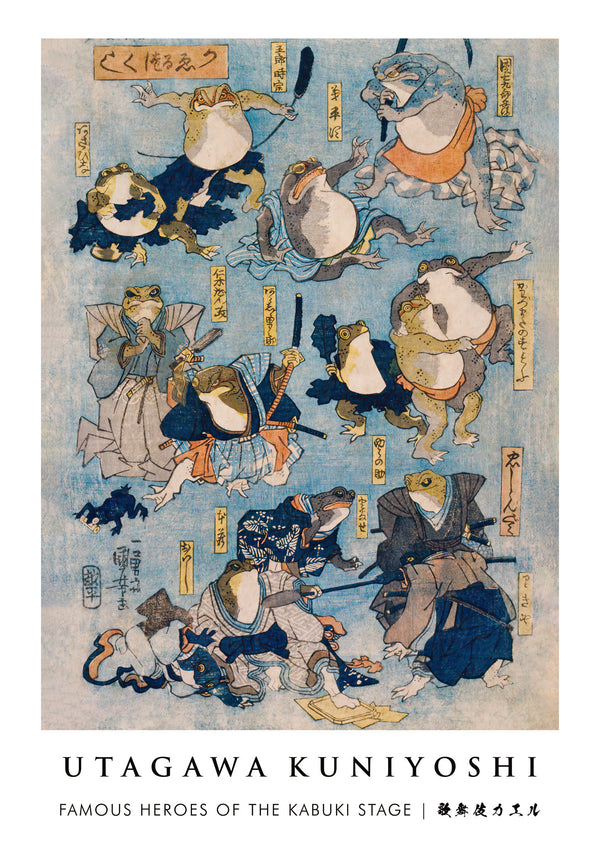Berömda hjältar från Kabuki-scenen