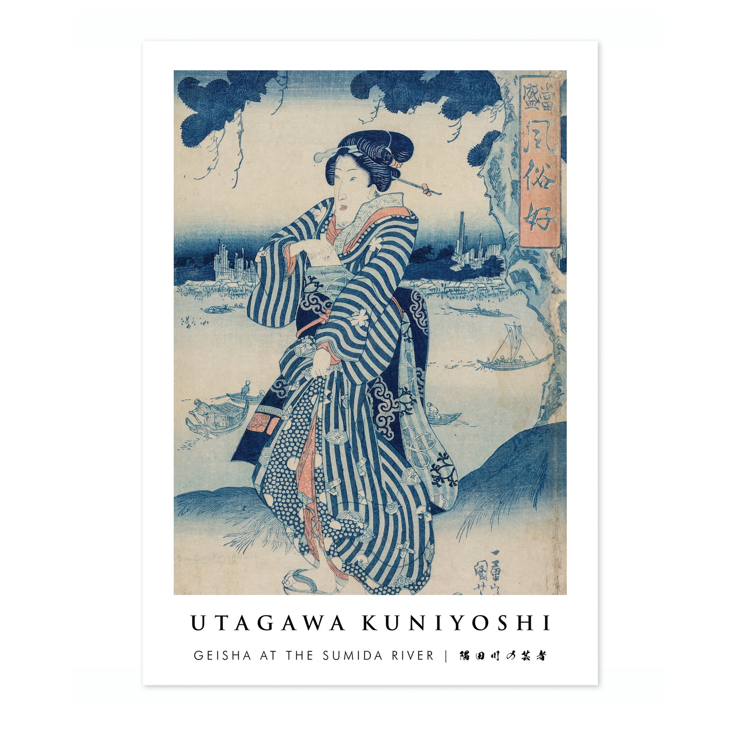 Geisha bij de Sumida-rivier