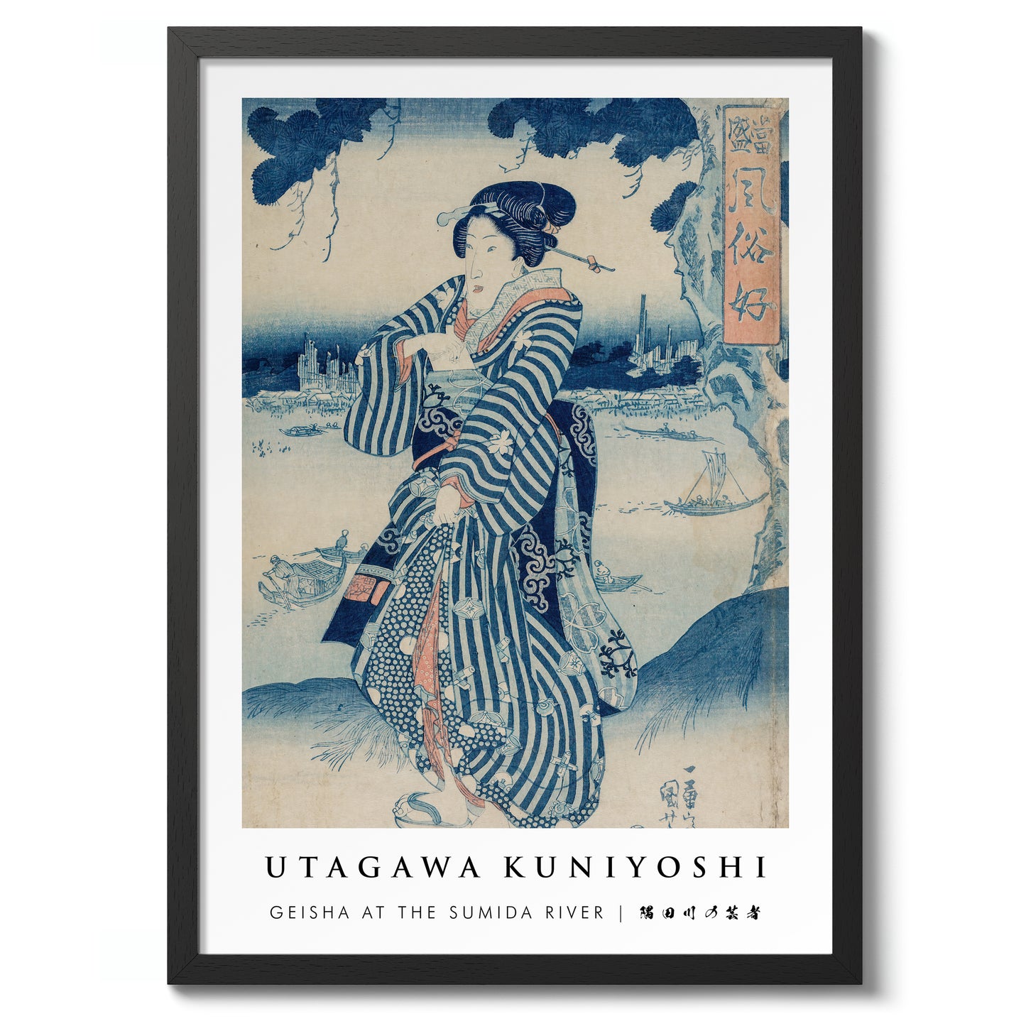 Geisha bij de Sumida-rivier