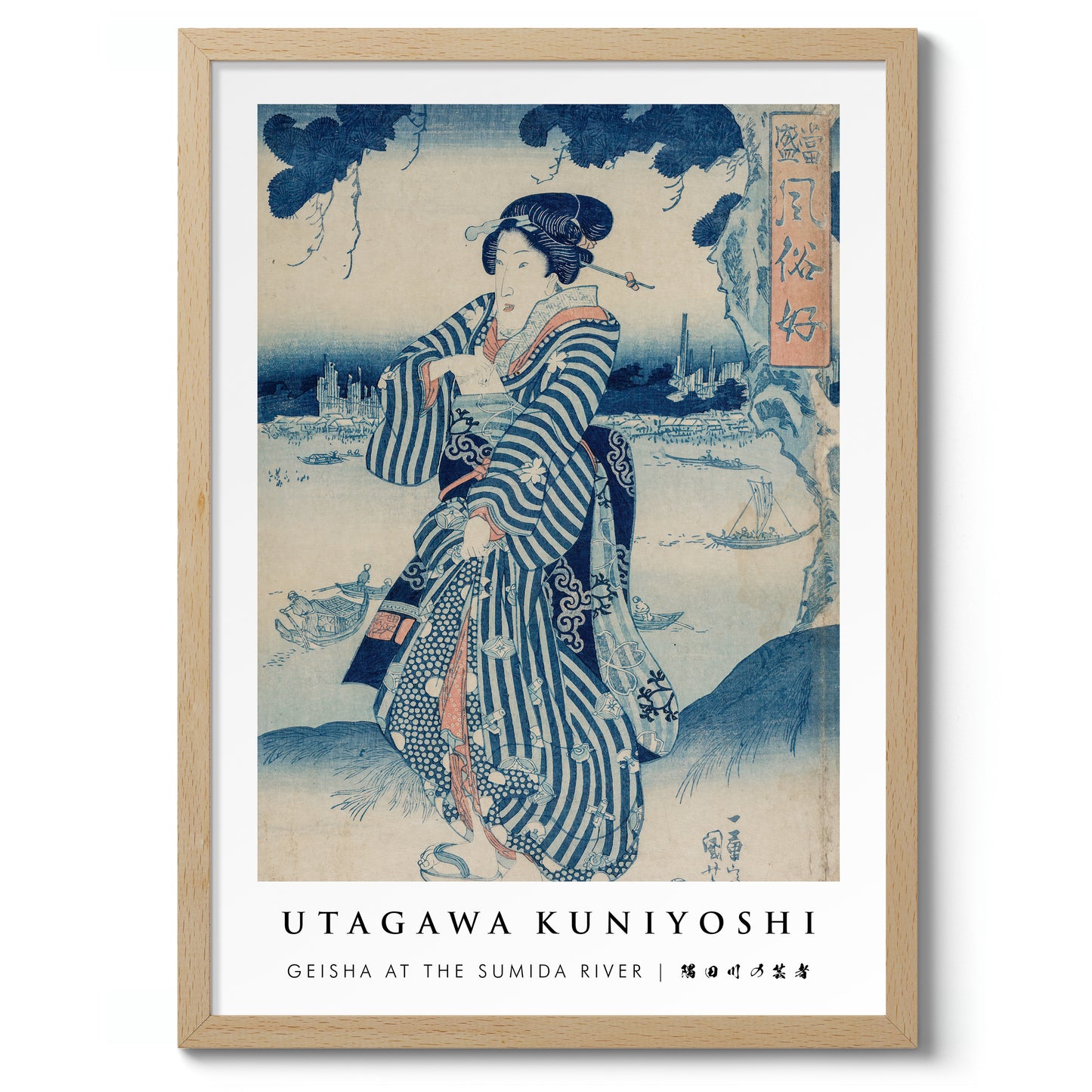 Geisha bij de Sumida-rivier