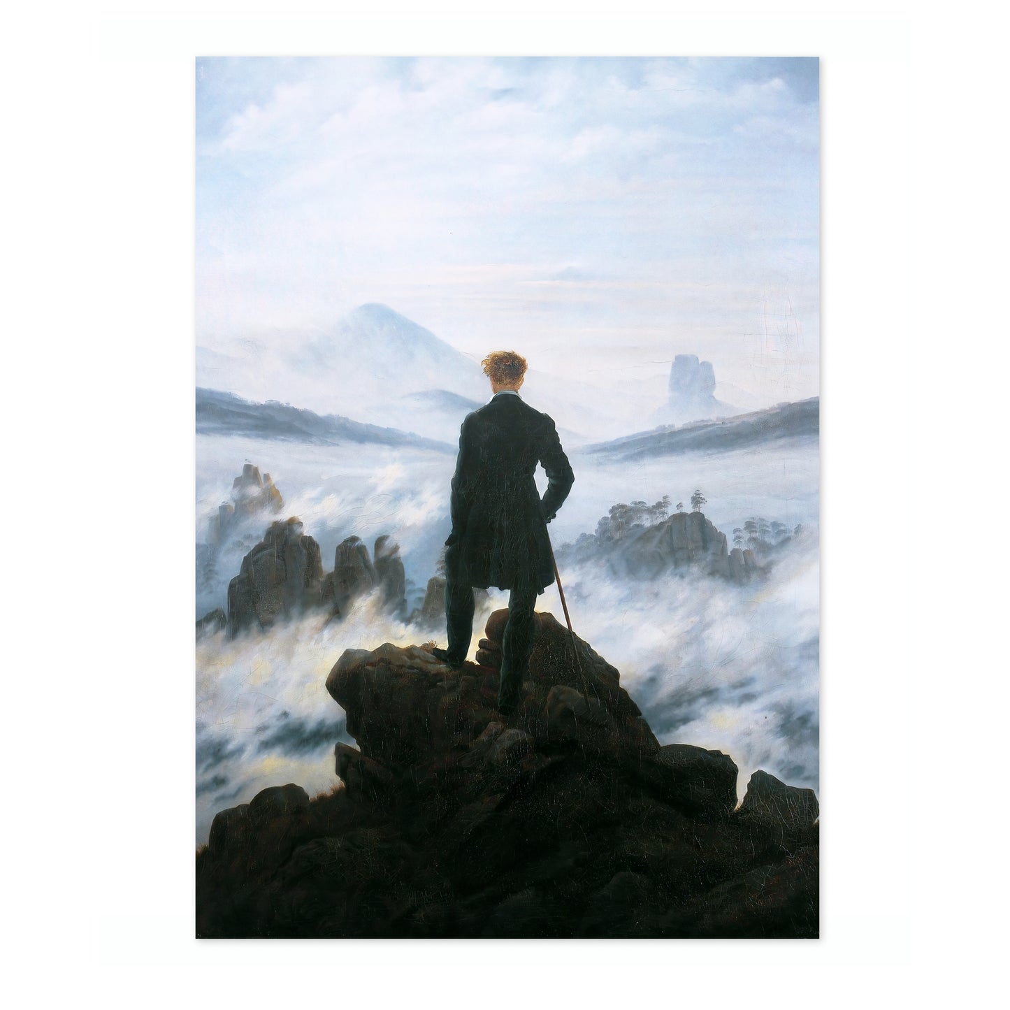 Vandrare ovanför en hav av dimma