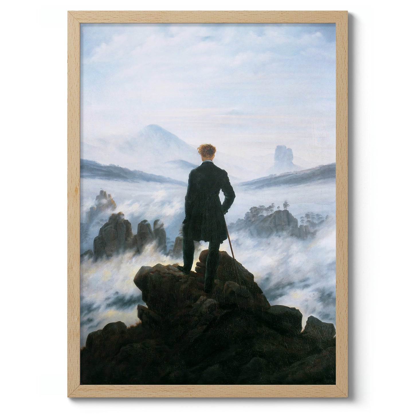 Vandrare ovanför en hav av dimma