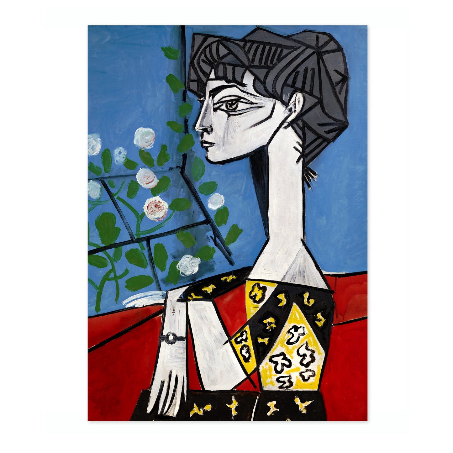 Jacqueline med blommor