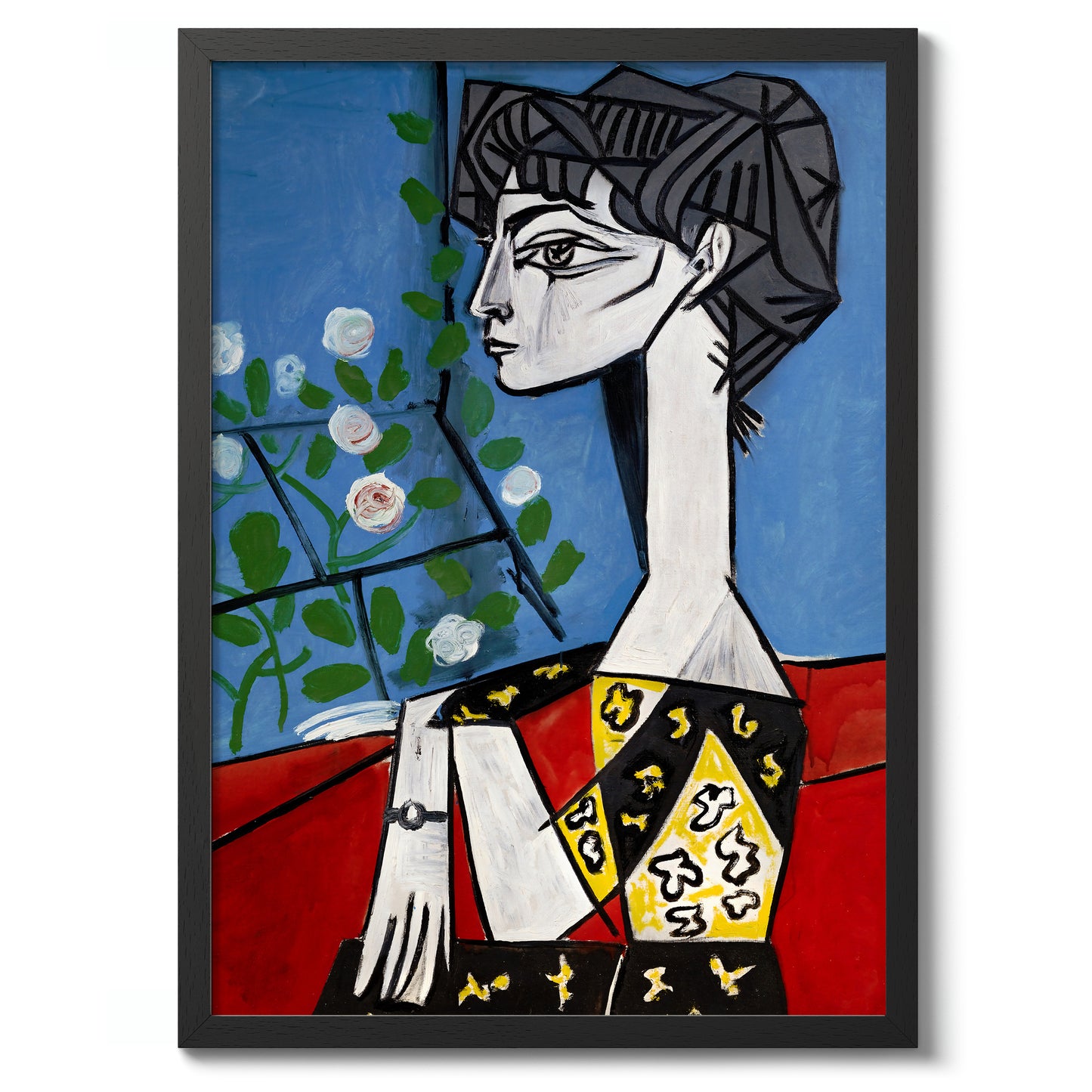 Jacqueline med blommor