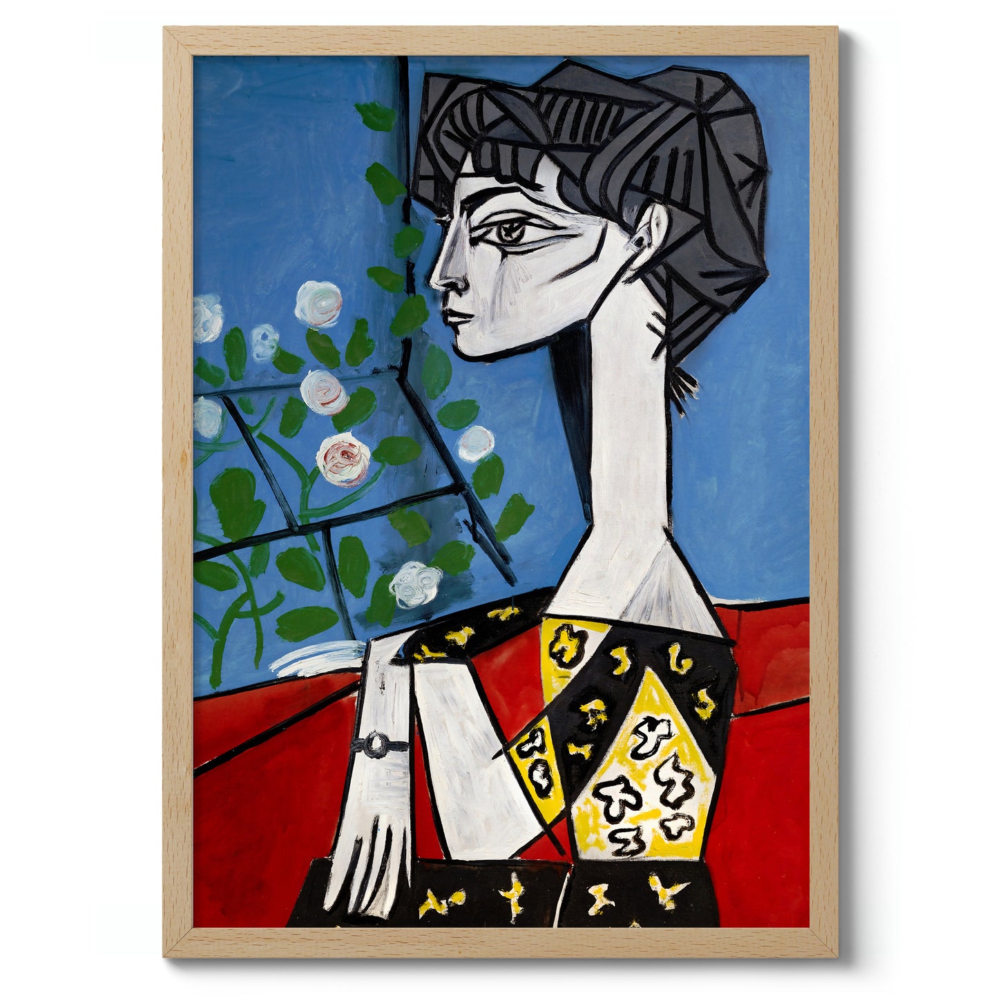 Jacqueline med blommor