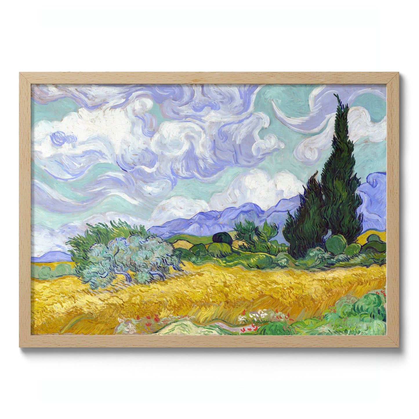 Wheatfield with Cypresses