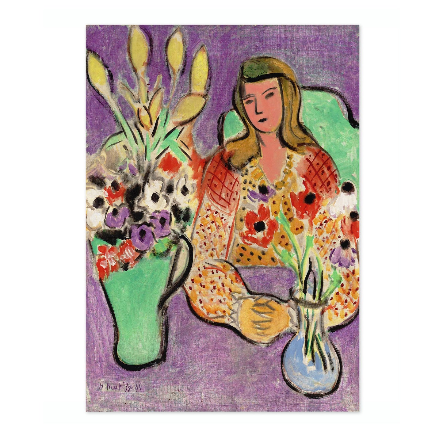 Young Woman with Anemones
