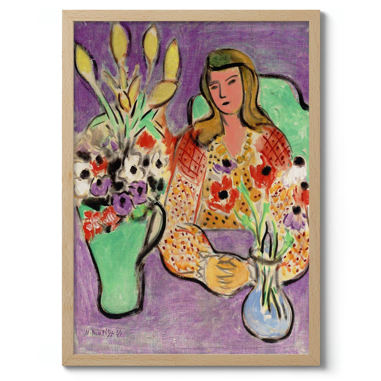 Young Woman with Anemones