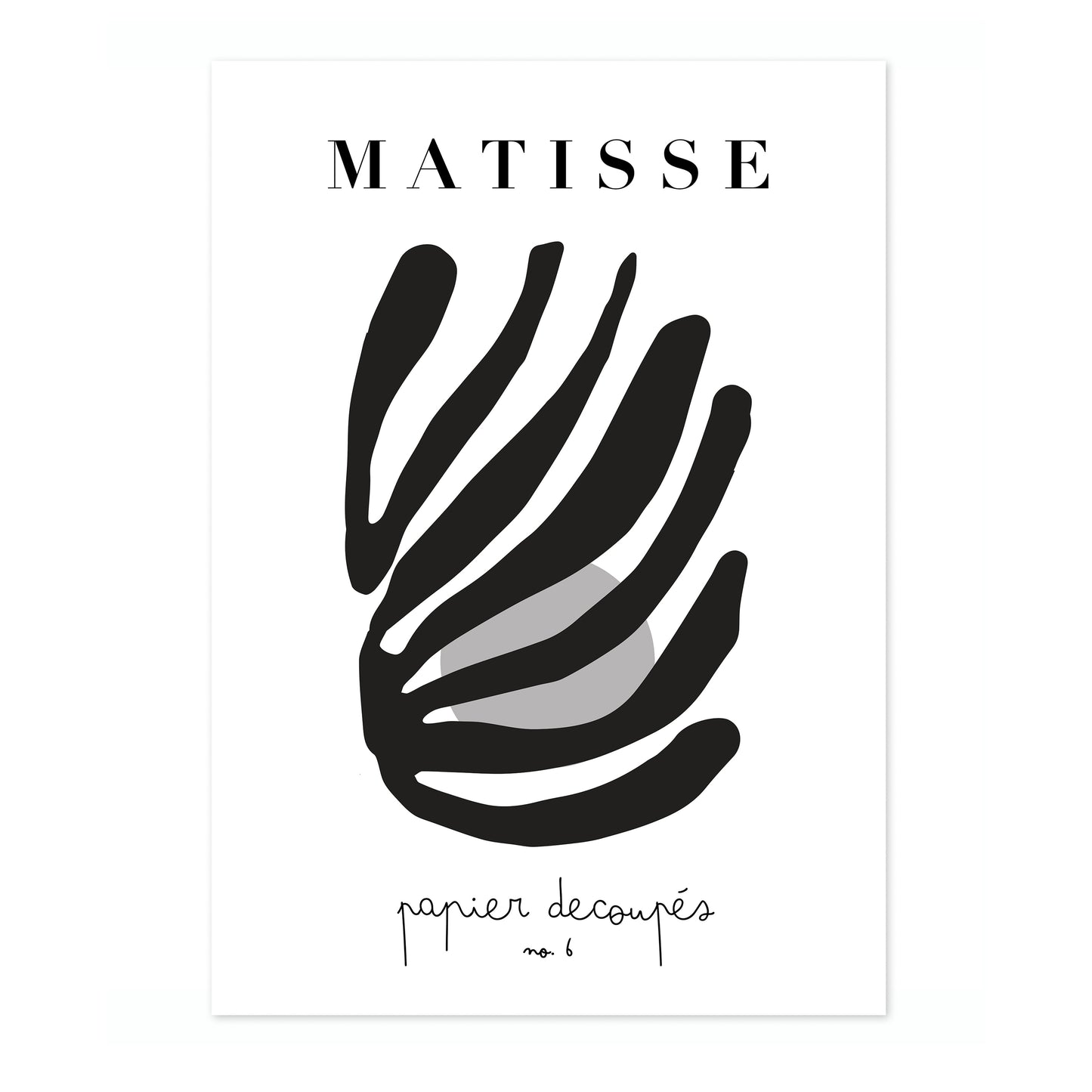 Découpages de Matisse n° 6 Noir et Blanc