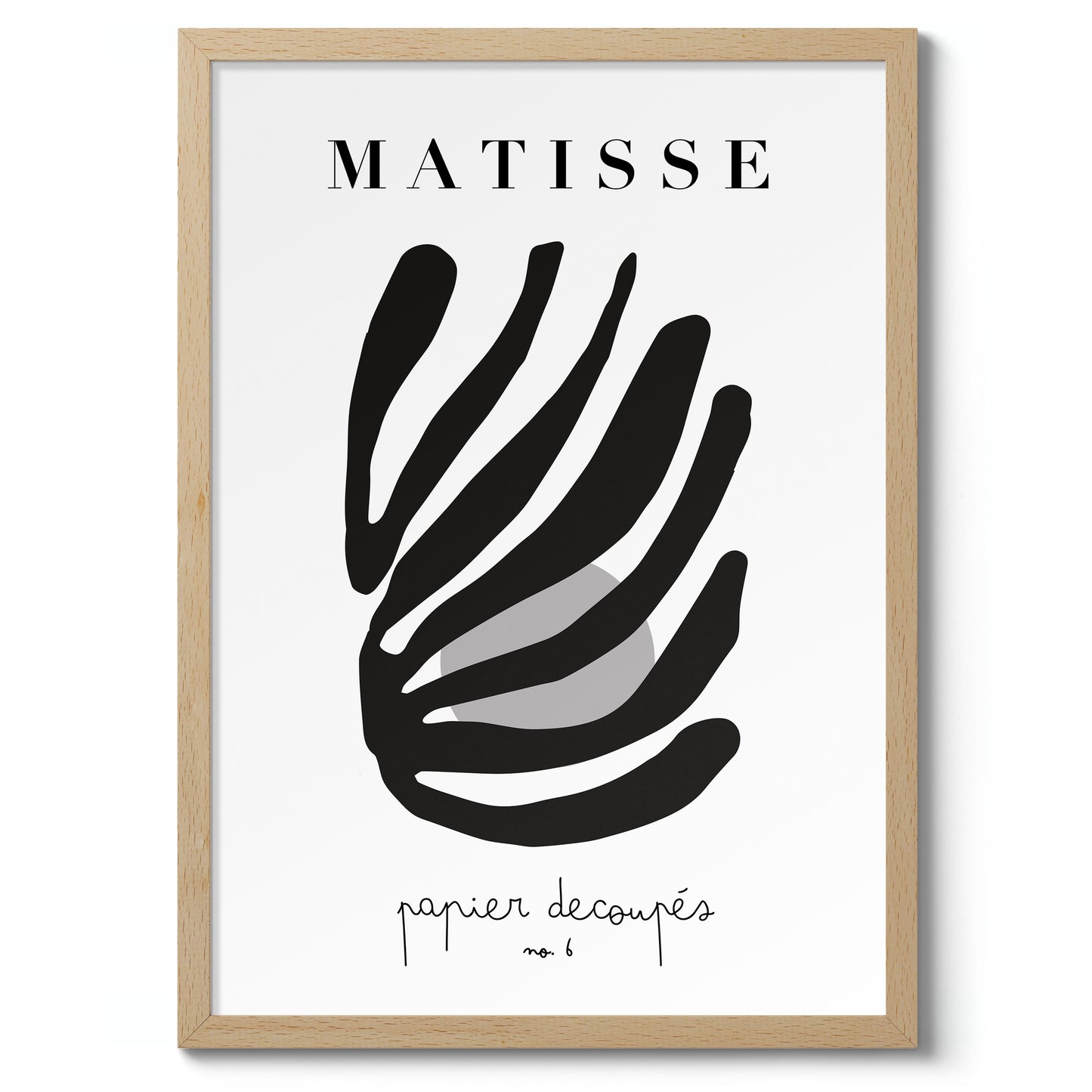 Découpages de Matisse n° 6 Noir et Blanc