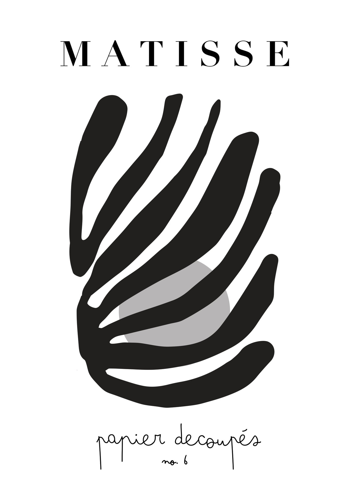 Découpages de Matisse n° 6 Noir et Blanc