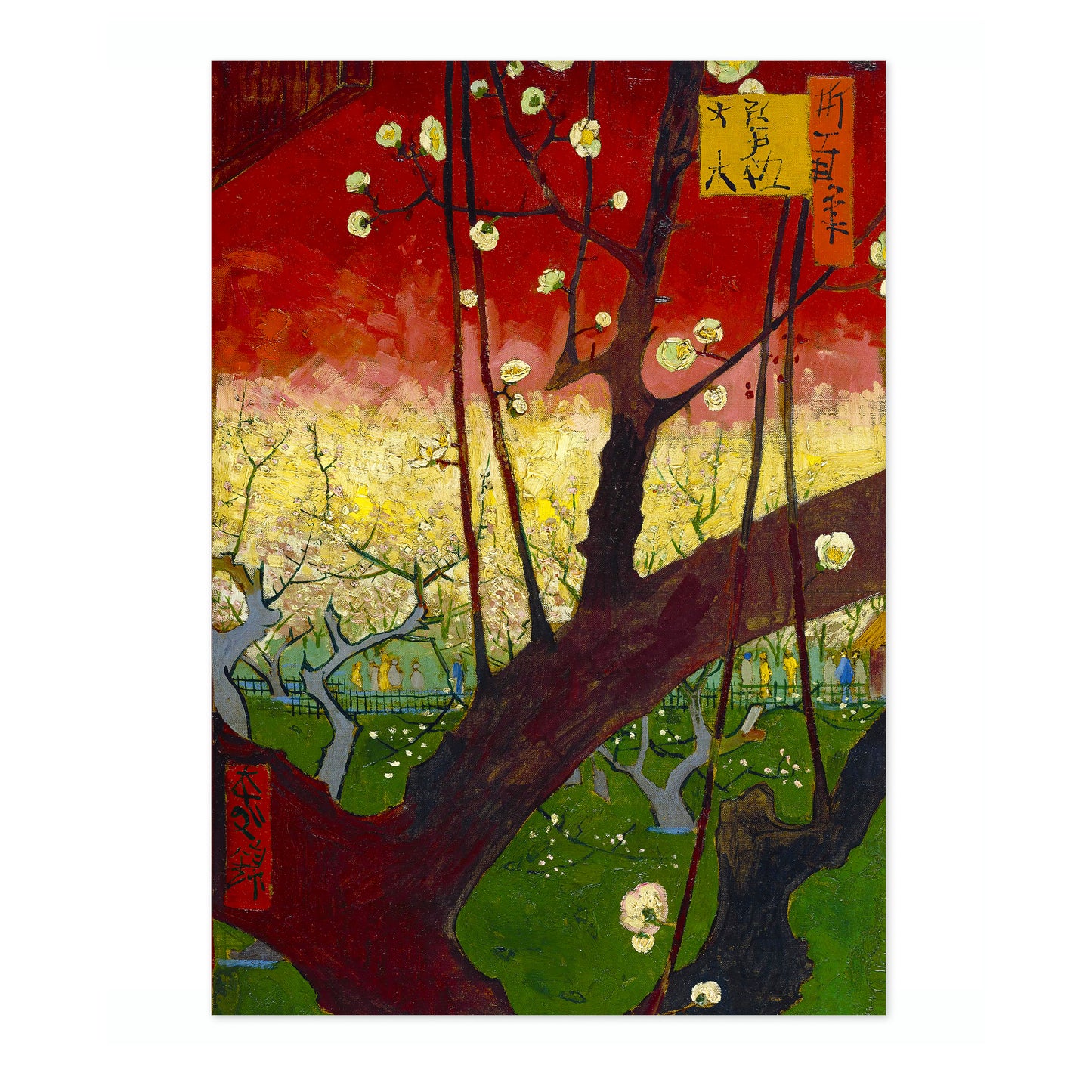 Blommande plommonträd efter Hiroshige