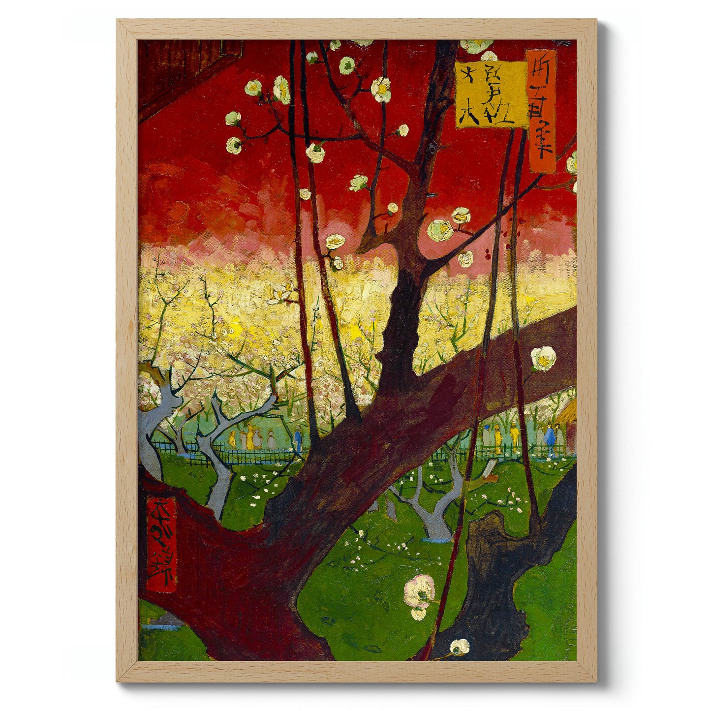 Blommande plommonträd efter Hiroshige