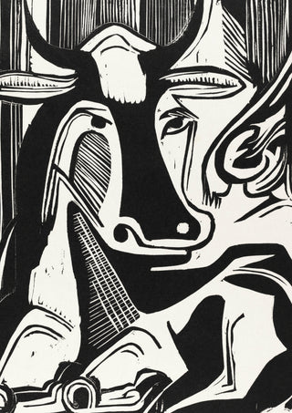 Large Cow Lying Down print