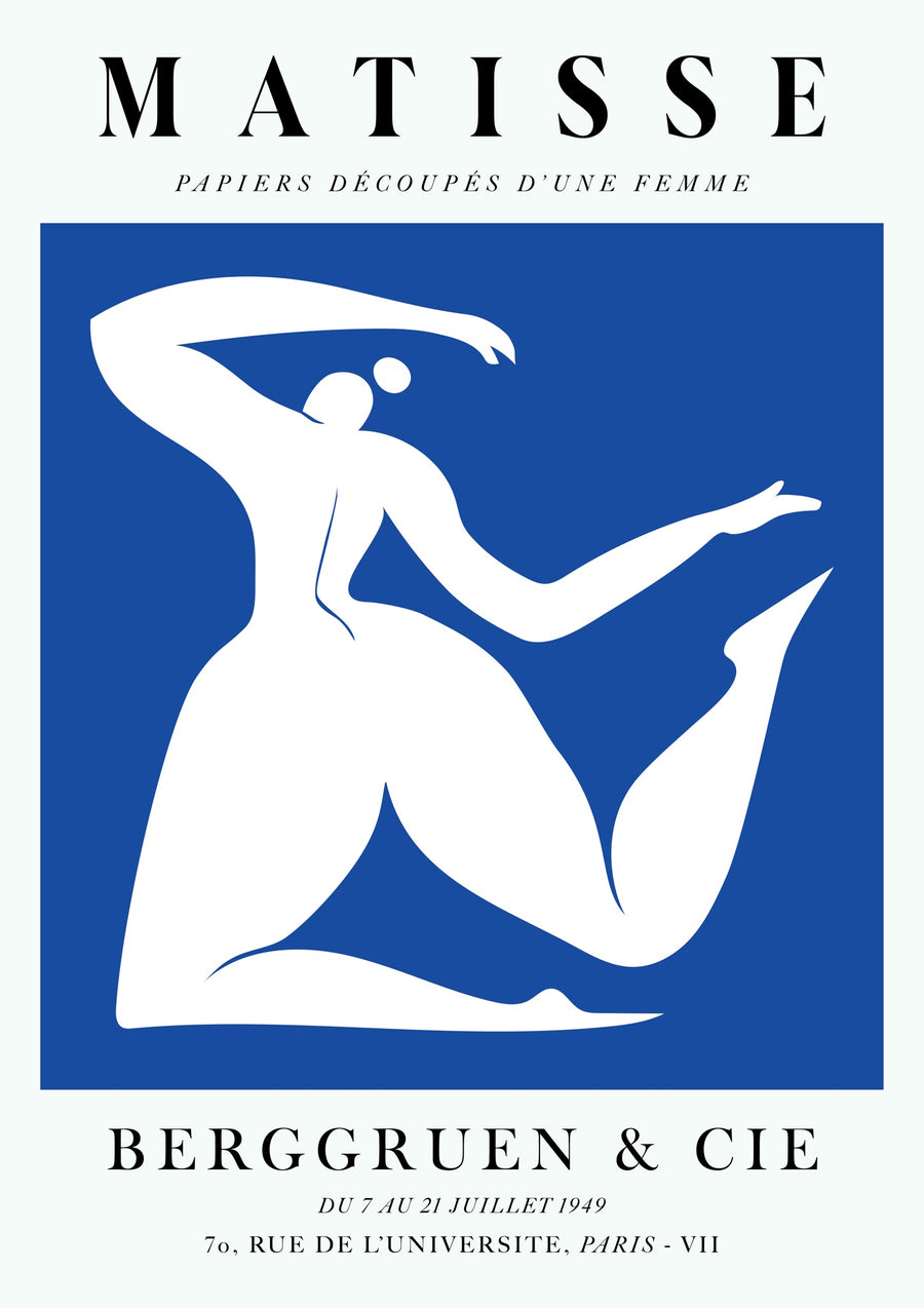 Une Femme Bleue, Acrobatique - Print Only frame