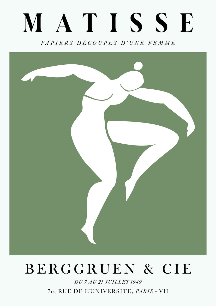 Une Femme Verte, Dansante - Print Only frame