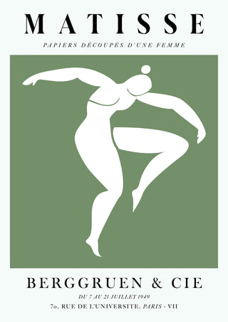 Une Femme Verte, Dansante print