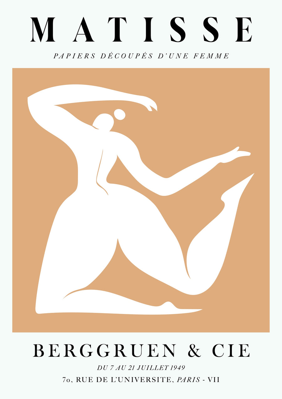 Une Femme Orange, Acrobatique - Print Only frame