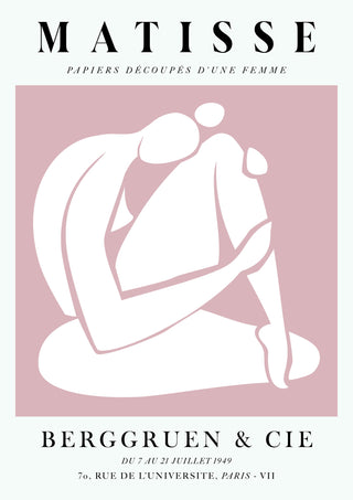 Une Femme Rose, À Genoux print