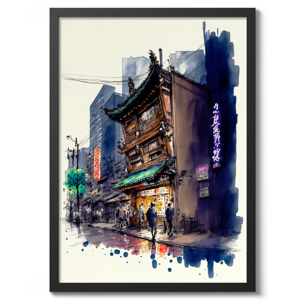 Ramen Shop Watercolour