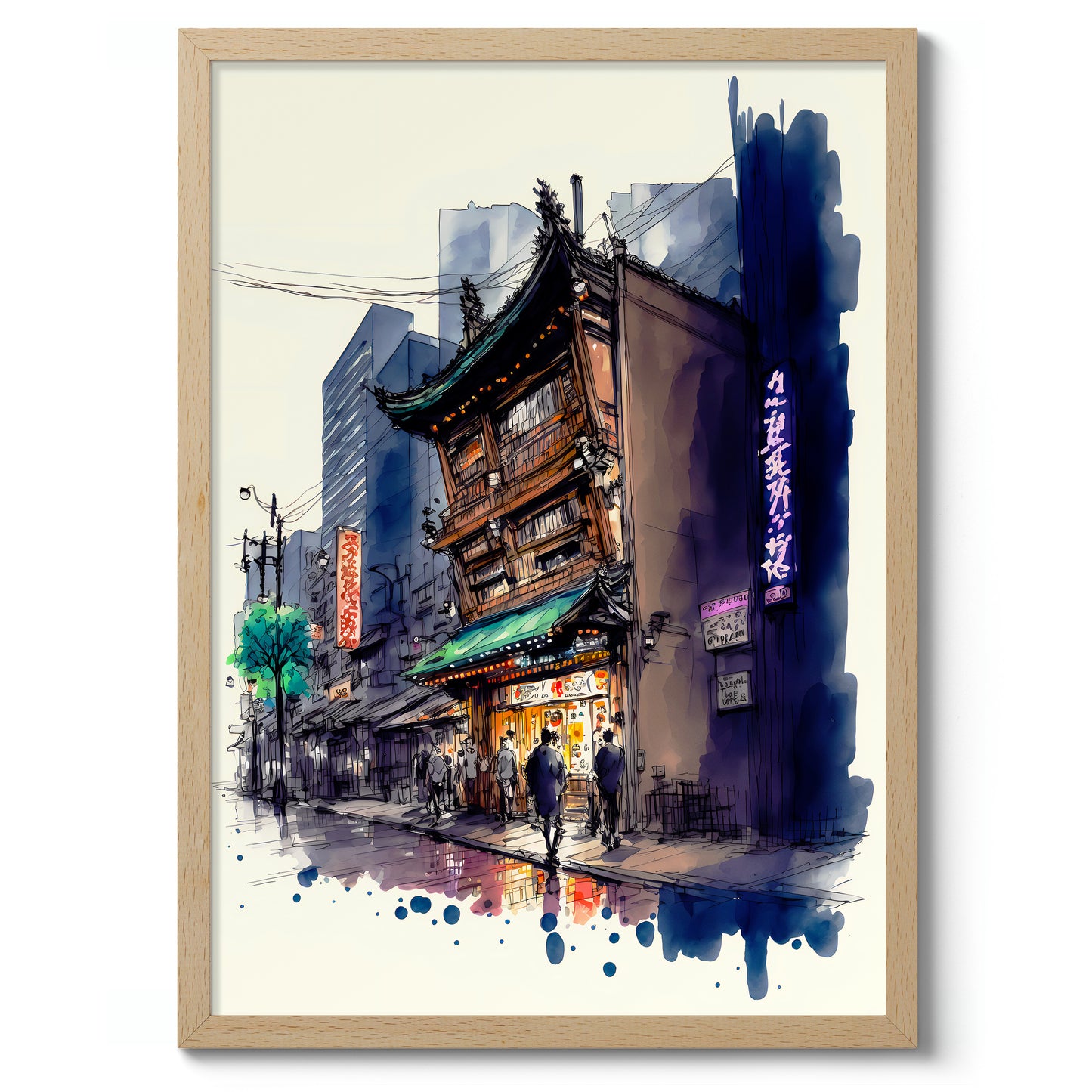 Ramen Shop Watercolour