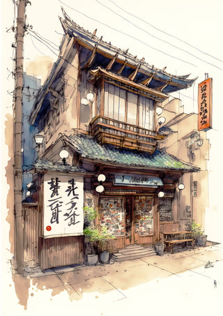 Winkel Waterverf print