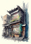 Ramenwinkel aquarel print