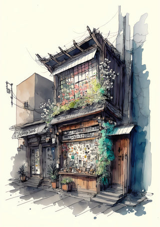 Ramen Shop Watercolour print
