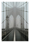 Misty Brooklyn Bridge, New York print