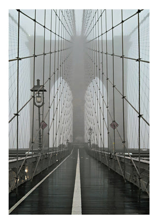 Misty Brooklyn Bridge, New York print