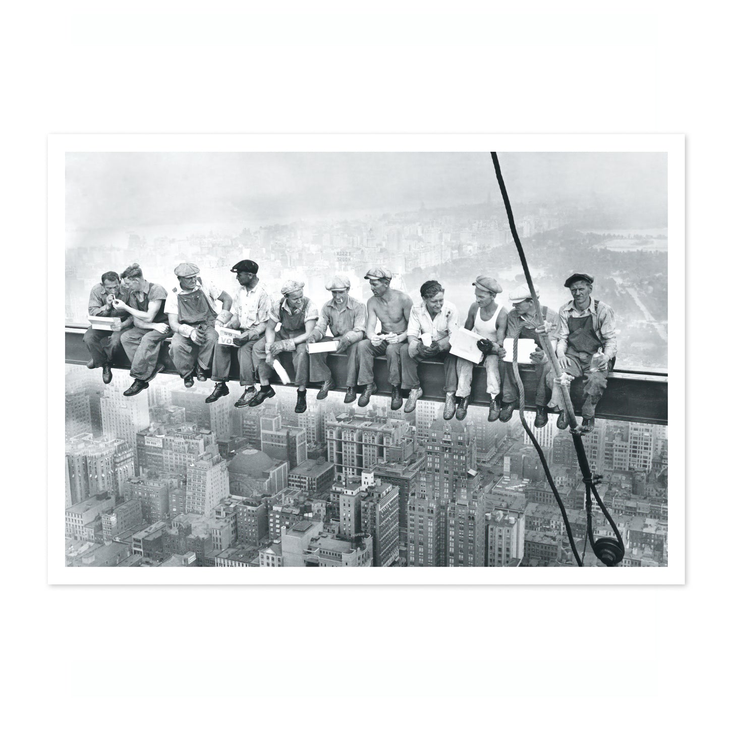 Lunch ovanpå en skyskrapa