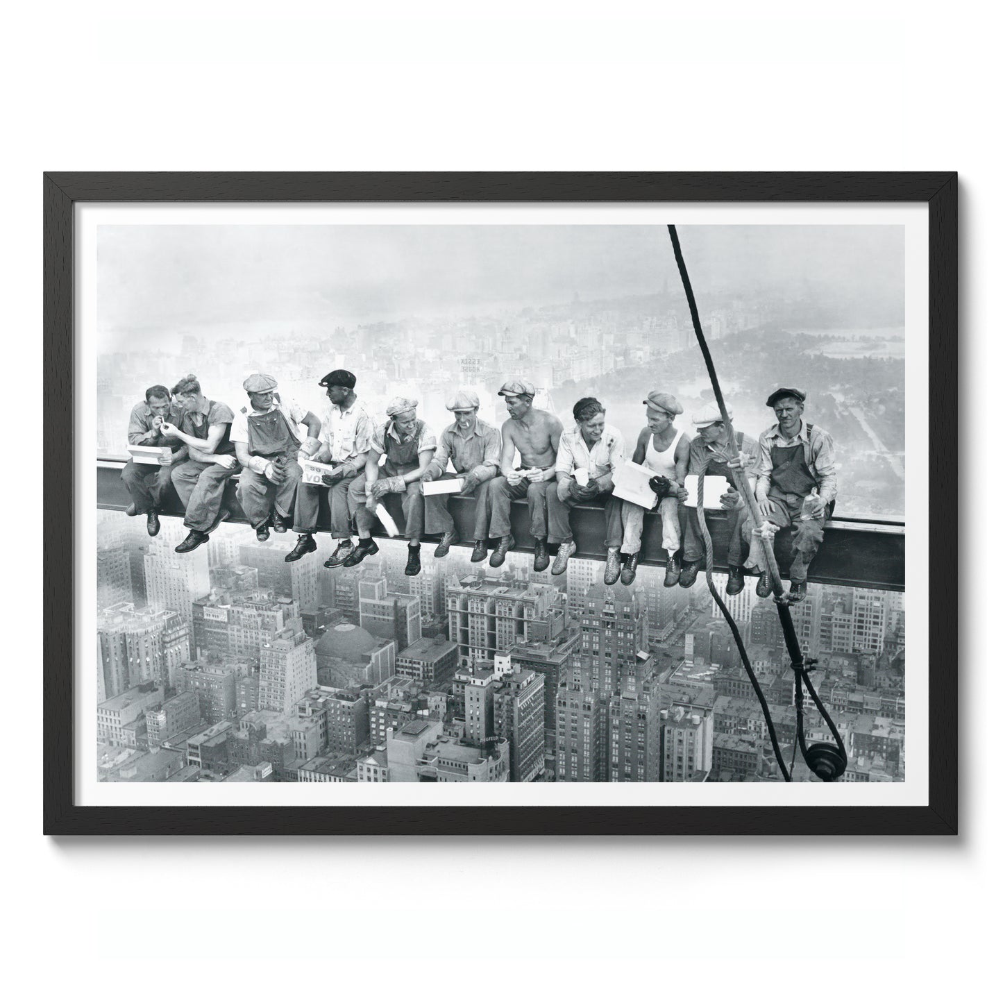 Lunch ovanpå en skyskrapa