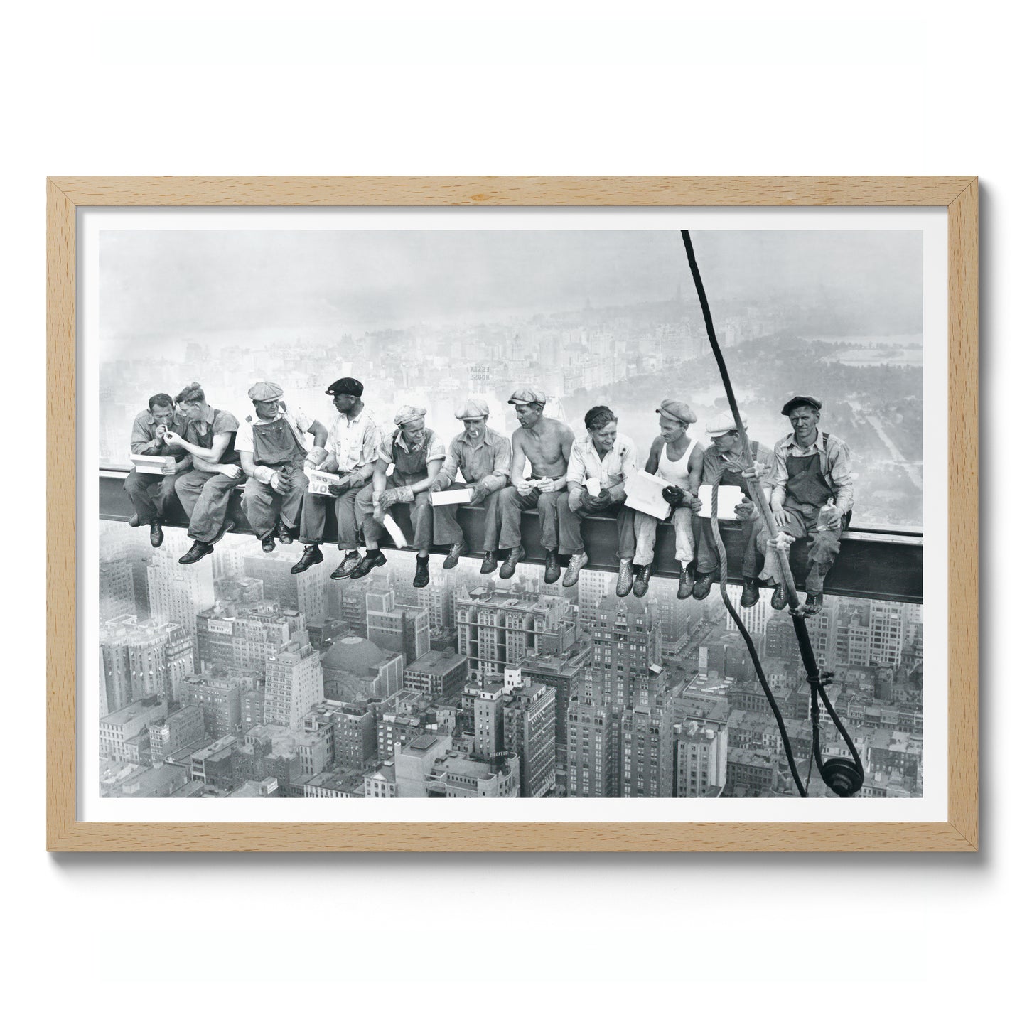 Lunch ovanpå en skyskrapa