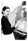 Frida Kahlo i sin ateljé print