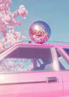 Pink Car Disco print