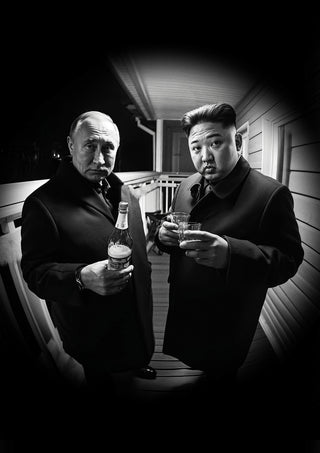 Poetin & Kim Jong-Un print