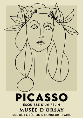 Vrouwelijk gezicht print