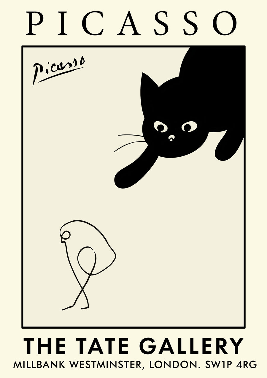 Katze & Vogel - Print Only frame