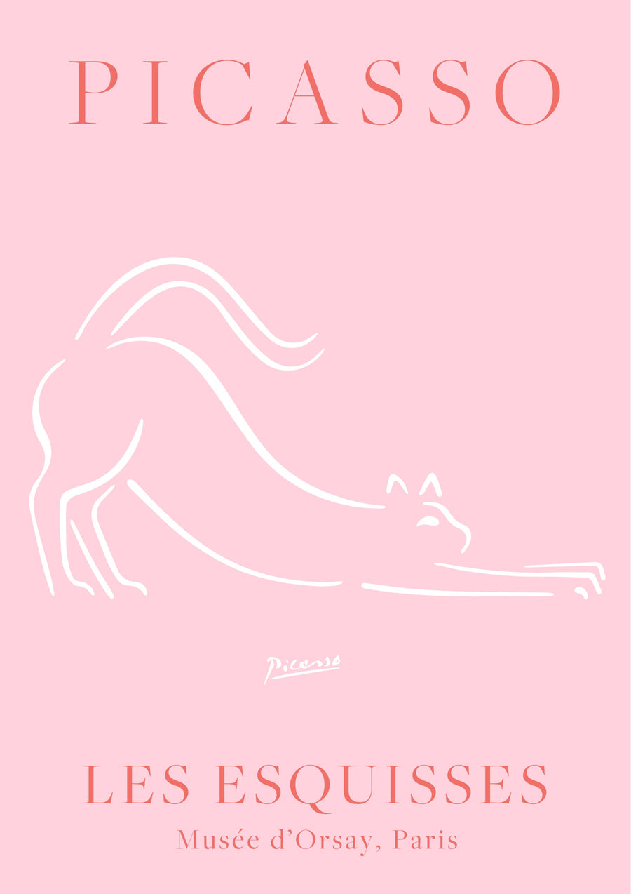 Rosa Katze - Print Only frame