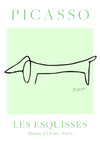 Chien vert et blanc print