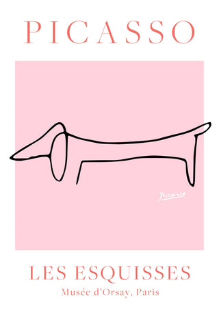 Rosa Hund print