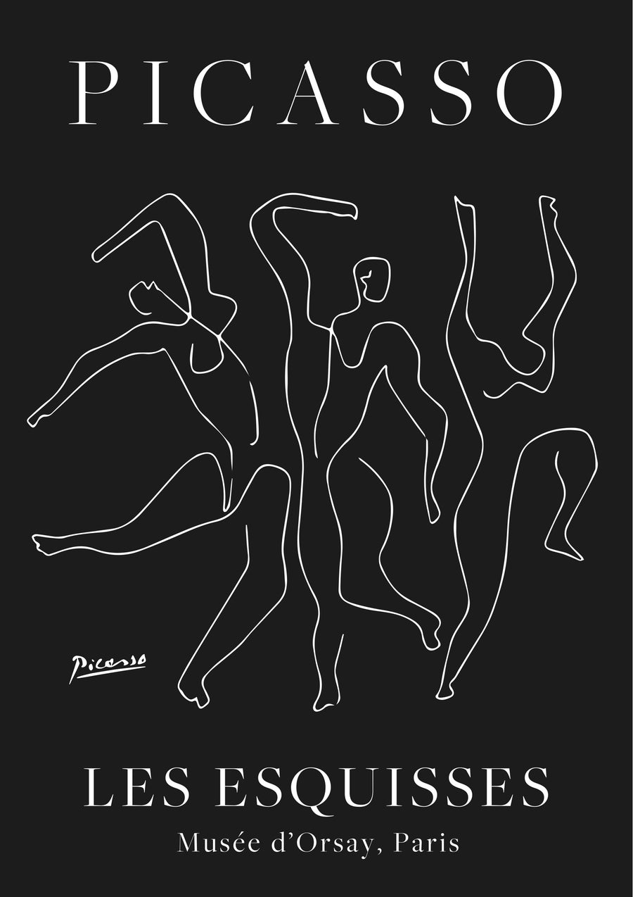 Zwarte Figuren - Print Only frame