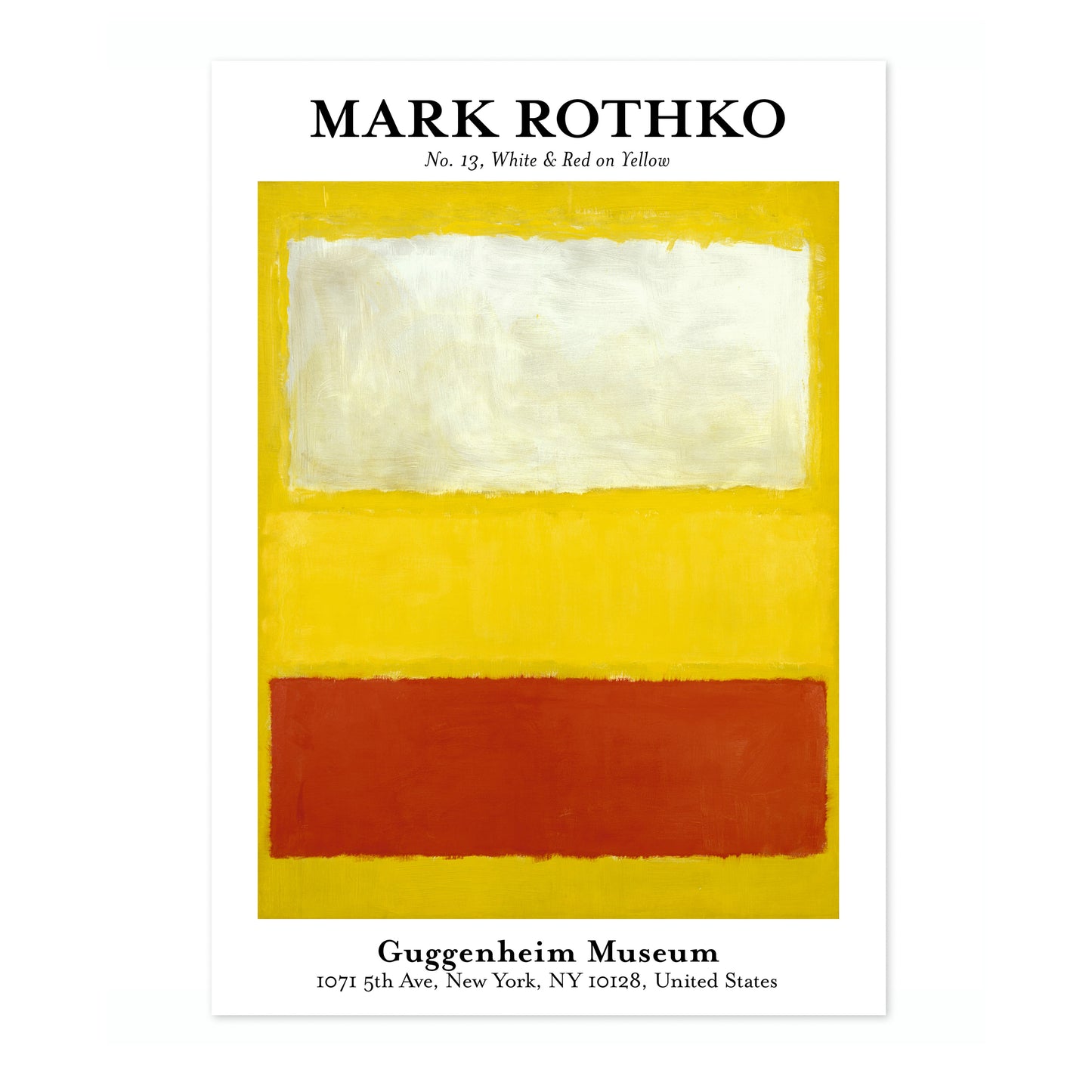 White & Red on Yellow