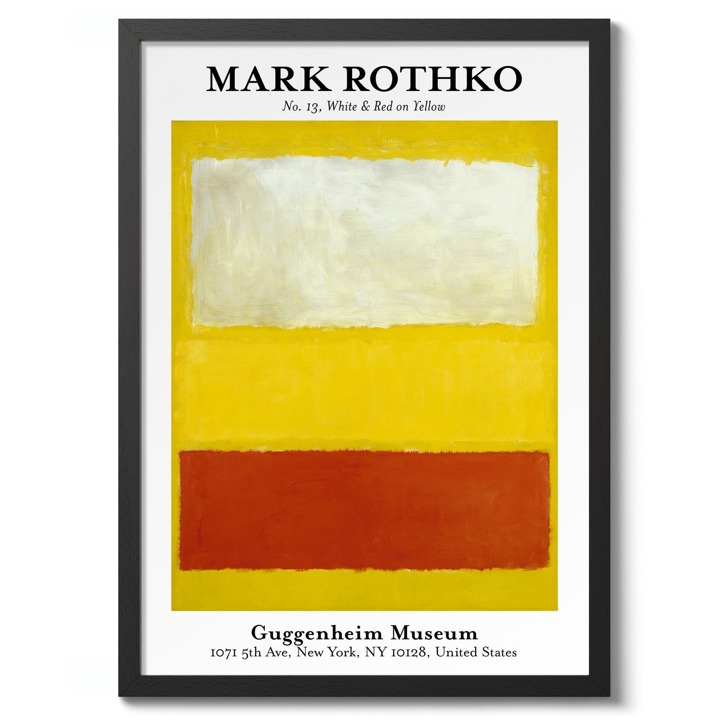 White & Red on Yellow