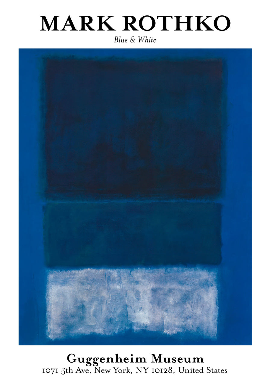 Weiß & Grün in Blau - Print Only frame