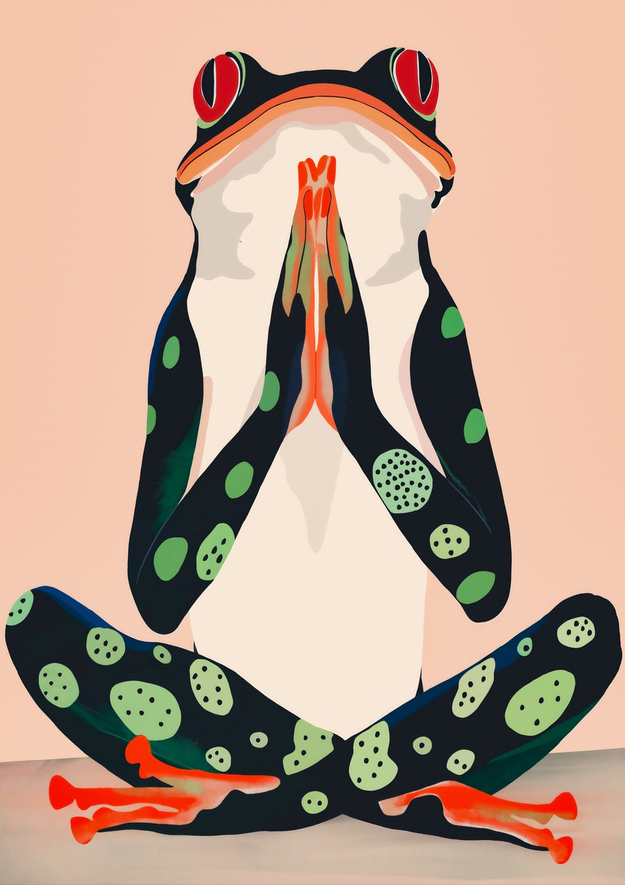 Yoga Frog - Print Only frame