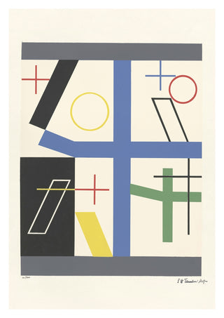 Four Spaces with Broken Cross, Plate 14 print